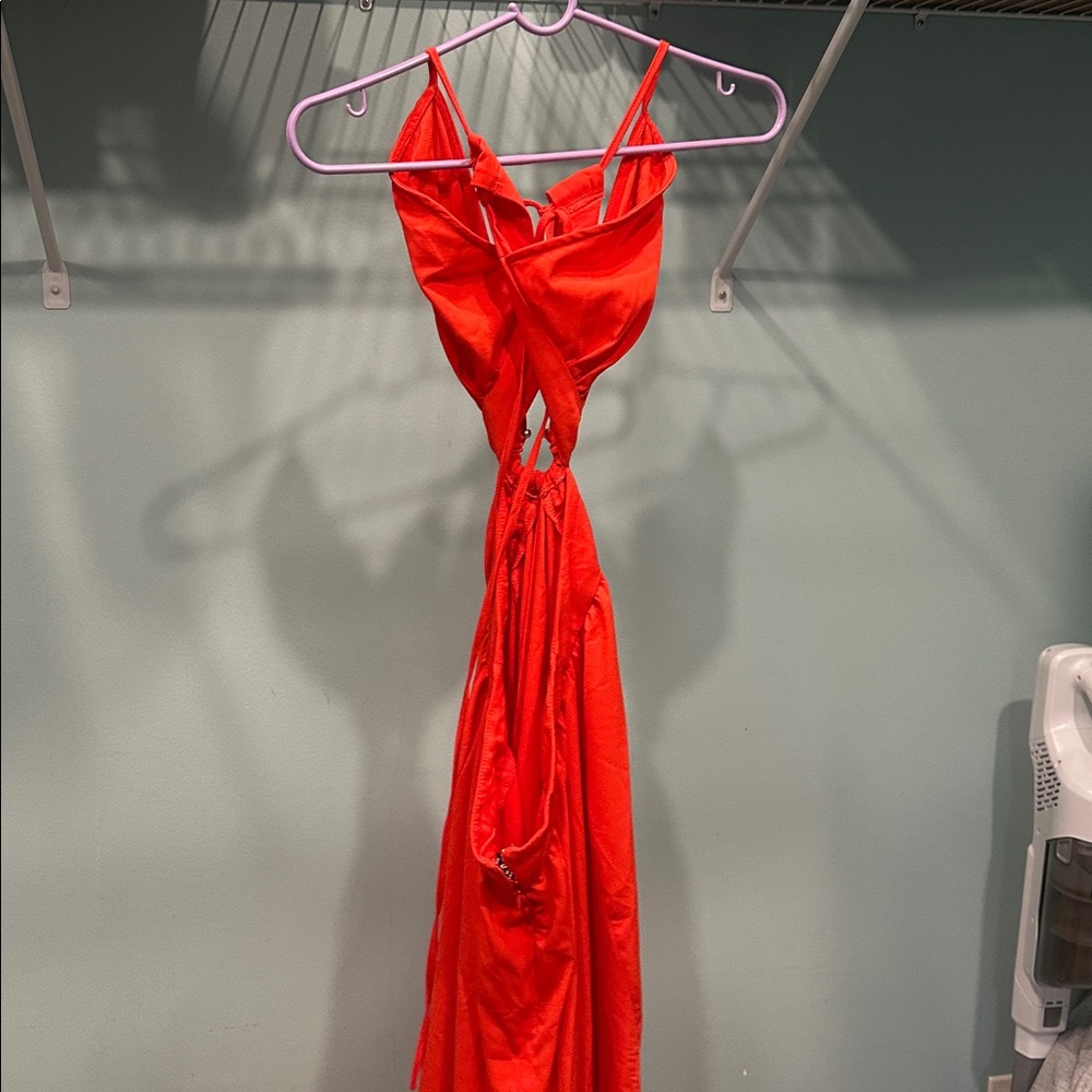 Elegant orange Evening Gown - Picture 6 of 7